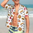 thumbnail image 7 of Disketp Hawaiian Shirts for Men,Fast Food Print Mens Casual Short Sleeve Button Down Shirts Beach Shirt, 7 of 7