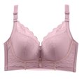 thumbnail image 2 of Bras for Women Womens Bras Compression Bra Wirefree Bra Stretchable Straps Bra Ndbuld Women's Comfortable Breast Casual Bra Underwear Sexy Lace Large Size ,Pink,44D, 2 of 5