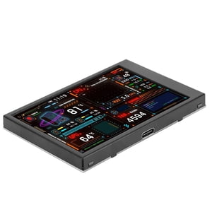 PC Affichage du panneau de capteur, Ordinateur Temp Monitor Dual USB Débranchement automatique du port IPS Mini Afficher les yeux professionnel 360 Rotation des degrés pour le bureau