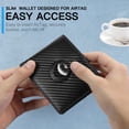 thumbnail image 5 of AirTag Wallet - Huztencor Minimalist Front Pocket Mens Wallet for Apple Air Tag Carbon Fiber Black and Orange, 5 of 8