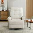 thumbnail image 2 of Power Lift Recliner Chair, 270 Degree Swivel Reclining Chair with USB Port, Side Pocket and Touch Sensitive Lamp, Linen Fabric Upholstered Single Sofa Chair for Living Room, Cream, 2 of 7