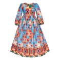 thumbnail image 1 of Jizyo Robe Maxi Abayas Musulmanes pour Filles une Pièce Manches Longues Robe de Prière Islamique Robe Kaftan Arabe Bleu 110/4Y, 1 of 1