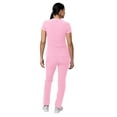 thumbnail image 2 of Adar Addition Go-Basic Scrub Set For Women - Slim V-Neck Scrub Top & Skinny Cargo Scrub Pants - A9200 - Soft Pink - XL, 2 of 7