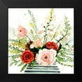 thumbnail image 2 of Barnes, Victoria 20x20 Black Modern Framed Museum Art Print Titled - Splashy Bouquet I, 2 of 5