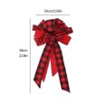 thumbnail image 3 of Bow DIY Christmas Ornaments Bow-knot Ribbon Rural American Country Style Handmade Decoration Lattice, 3 of 5