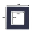 thumbnail image 3 of Navy Blue Acid Free 16x16 Picture Frame Mats with White Core Bevel Cut for 12x12 Pictures - Fits, 3 of 4
