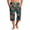 Dark Green, variant on Mens Swim Trunks Men's Casual Hawaiian Print Drawstring Cropped Capri Pants Summer Swim Trunks Beach Shorts with Elastic Waist Resort Style for Vacation Pool Luau Coffee S