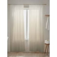 thumbnail image 5 of Beige Brown Sheer Curtains 108 Inch Long 2 Panels, Gradient Solid Color Ombre Modern Art Light Filtering Rod Pocket Semi Sheer Curtains, Sheer Voile Drapes for Living Room Bedroom, 52"x108", 5 of 5