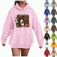 thumbnail image 4 of Towmus Halloween Hoodies for Women Novel Cartoon Sweatshirt Casual Long Sleeve Pullover Tops with Pockets, 4 of 6