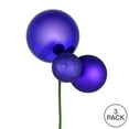 thumbnail image 2 of Vickerman 18" Purple Ball Ornament Christmas Pick, Set of 3, 2 of 2