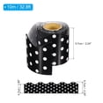 thumbnail image 2 of Borde de tablero de anuncios Uxcell de 2.24" x 32.8 pies, borde con forma de escallopado de puntos blancos, negro/blanco, 2 of 6
