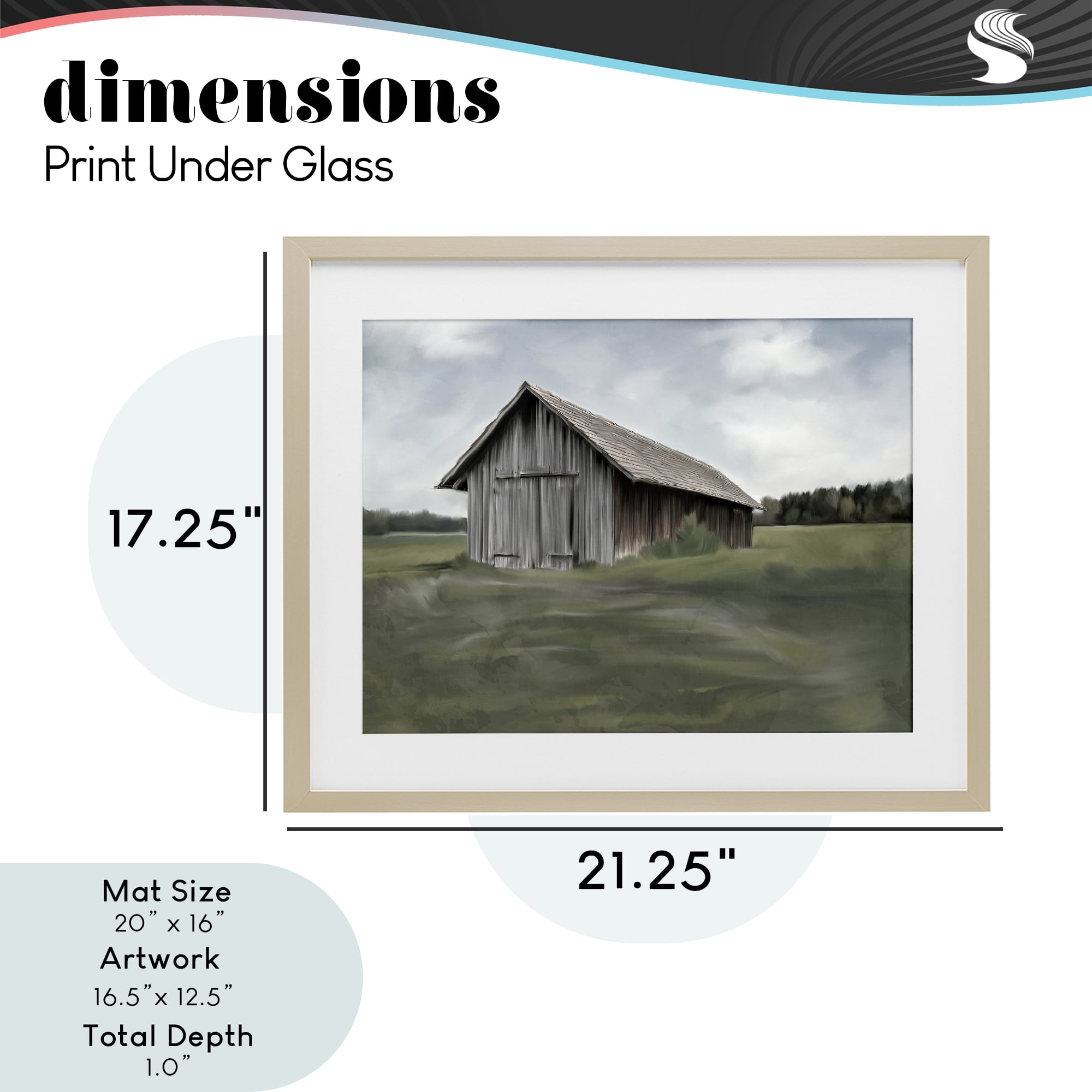 Stupell Industries Farm's Back Pasture Birch Framed Print Under Glass, design by Kim Allen