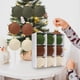 thumbnail image 5 of Adornos de árbol de Navidad flocados - Bolas de plástico de 3,1 pulgadas en pack de 9 con cuerda colgante para decoración navideña, 5 of 5