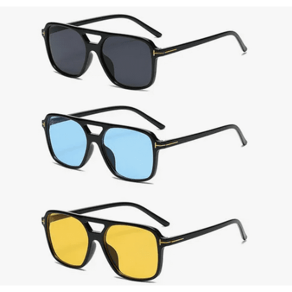 Paquete Xtellar De 3 Gafas De Sol Cuadradas Con Estilo Fashion