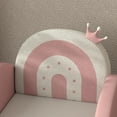 thumbnail image 6 of Qaba Kids Sofa, Rocking Toddler Sofa Chair, Gift for 18-36 Months, Pink, 6 of 9