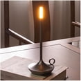 thumbnail image 4 of 11.6 Inch Rechargeable Cordless Aluminum Table Lamp, Portable Dimmable Warm White LED Candle Style Desk Lamp for Dinner Table Bedroom Living Room Home Decor, 4 of 6