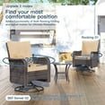 thumbnail image 5 of Kullavik 11 Pieces Outdoor Patio Furniture Set with Gas Propane Fire Pit Table,PE Wicker Rattan Sectional Sofa Patio Conversation Sets with Pyramid Patio Heater,Swivel Rocking Chairs Set,Sand, 5 of 9