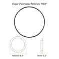 thumbnail image 2 of Uxcell 5pcs Universal Sewing Machine Motor Stretch Belt 503mm 20" Perimeter 3/16" (5mm) Belt Thick, 2 of 5