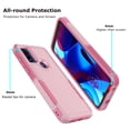 thumbnail image 2 of For Motorola Moto G pure/ G Power (2022) Case, 2 in 1 Hard PC Phone Case for Moto G pure/ G Power（2022）, Takfox Rubber & Rugged Shockproof Full Body Protection Case Cover,Rose Gold, 2 of 7