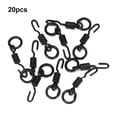 thumbnail image 4 of Soidarity Conector de pesca de 20 piezas, giratorio de Metal resistente, cambio rápido, Micro anillos negros, Terminal de línea de aparejos de Pescar, 4 of 6