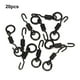 thumbnail image 3 of Soidarity 20 piezas conector de carpa giratorio de alta resistencia cambio rápido negro Micro ganchos anillos accesorios de aparejos accesorios Pescar, 3 of 6