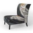 thumbnail image 3 of Designart "Gold and Black Vibrant Spirals" Upholstered Abstract Spirals Accent Chair and Modern & Contemporary Arm Chair - Multiple Color & Pattern, 3 of 7