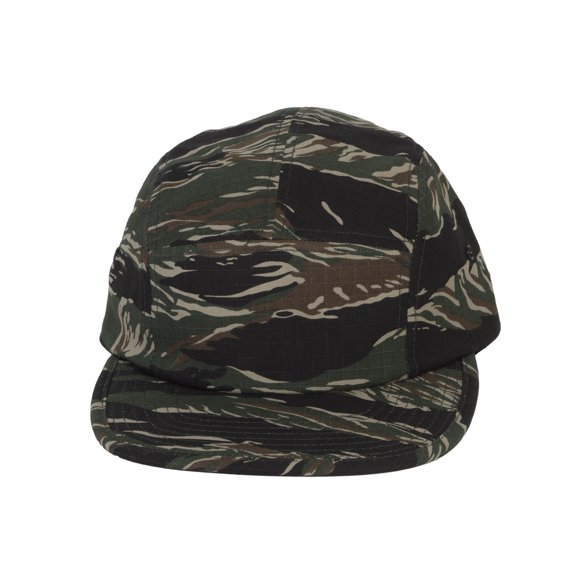Top Headwear 5 Panel Hat For Men Classic Flat Bill Jockey Baseball Cap Tiger Camo