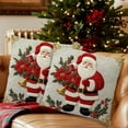 thumbnail image 6 of Christmas Decorative Pillow Covers 18x18" Red Christmas Pillow Cover Holiday Snowman Decoration Comfortable & Breathable Pillow Covers, 6 of 7
