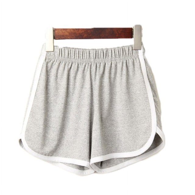 Short Décontracté d'Été pour Femmes - Ample en Coton Doux Extensible Grande Taille Rouge S