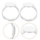 thumbnail image 4 of 20 anillos en blanco de 12 mm con base ajustable de acero inoxidable - Bandeja plana para joyería y manualidades (plateada), 4 of 8