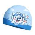 thumbnail image 2 of Gorro de natación de silicona resistente al agua con protección auditiva, elástico y portátil, ideal para ducha, baño, buceo, playa, y piscina., 2 of 8