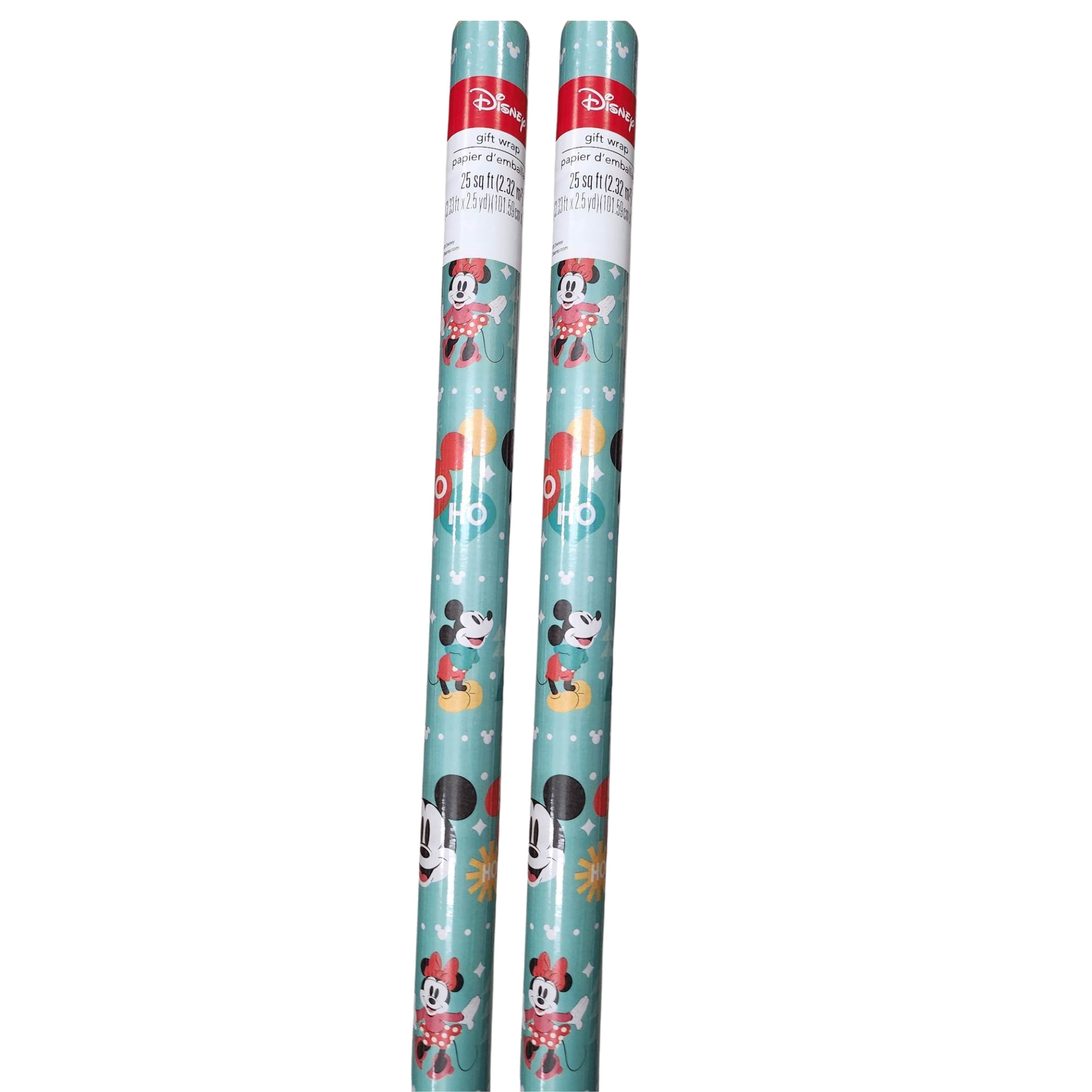Mickey Mouse Blue Gift Wrapping Paper, 2 Rolls Premium Paper with Grid
