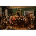 thumbnail image 3 of Wilhelm Marstrand 24x17 Black Modern Framed Museum Art Print Titled - Scene from an Auction (1835), 3 of 5