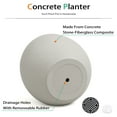 thumbnail image 6 of Vucunty Concrete Ball Planter Outdoor Indoor, Large Cement Plant Pots for Trees Flowers (Gray, 20 inch), 6 of 6