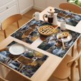 thumbnail image 5 of Autumn Forest Deer Placemats Set of 6 Vintage Elk River Place Mats Indoor Wipeable Table Mats Washable Cloth Dining Table Placemats for Kitchen Holiday Party Home Decor 13x19 Inch, 5 of 9