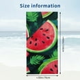 thumbnail image 3 of Creowell Watermelon Leaves Microfiber Beach Towels for Adults 30x60in, 3 of 7