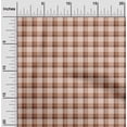 thumbnail image 2 of oneOone Cotton Poplin Twill Peach Fabric Check Dress Material Fabric Print Fabric By The Yard 56 Inch Wide, 2 of 4