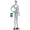 Silver, variant on Female Form Mannequin - Versatile 360° Design, Easy Assemble, Full Body Dress Form Female Mannequin with Adjustable Posture, Turnable Head & Flexible Limbs - White