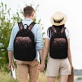 thumbnail image 3 of Geaub rose gold glitter1 durable canvas backpack: stylish, lightweight, and spacious with adjustable straps, 3 of 7