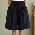 thumbnail image 4 of uublik Shorts Women with Pockets Super Soft Casual Shorts Black, 4 of 5