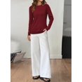 thumbnail image 6 of Women's Crewneck Sweater Dark Red L, 6 of 9
