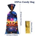thumbnail image 1 of Bolsa de caramelos de oro negro con forma de globo navideño con diamantes, bolsas de Navidad, decoración navideña para el hogar 2024, feliz año nuevo 2025, 1 of 6