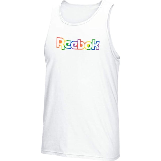 Reebok Mens Logo Tank Top, white, S