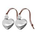 thumbnail image 5 of 2pcs Portable Heart Shaped Stainless Steel Wine Flask Small Hip Flask Set, 5 of 8