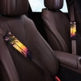 thumbnail image 3 of Chririnla Palm Trees Sunset Seat Belt Pad 2 Pack, Seat Belt Cover Pad Composite SBR Quick Install Heat Insulation for Vans Truck SUV, 3 of 8