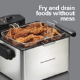 thumbnail image 4 of Hamilton Beach 21-Cup/5L Electric Deep Fryer with Basket, Freidora de Aceite, Stainless Steel, 4 of 8