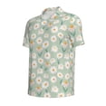 thumbnail image 3 of Daiia Daisies Flowers Pattern Men’s Polo Shirts,Solid Deck Shirt,Classic Fit, Breathable Cotton Polo for Casual and Sport Wear-4X-Large, 3 of 9
