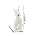 thumbnail image 3 of Eolstice Ceramic White Easter Bunny Figurine, Egg Decorative Spring Tabletop Decor, Bunny Collectible Ornament, for Home Shelf, Mantel, Gift, Holiday s(A), 3 of 6