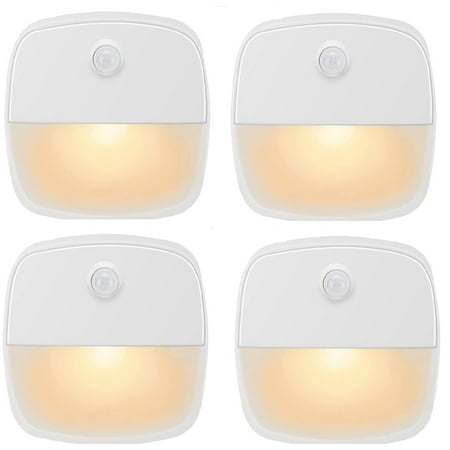 

Powodzenia Indoor Motion Sensor Light Battery Powered Motion Sensor Lamp Automatic LED Night Light for Bedroom Kitchen Hallway Stairs Trunk (Warm White Pack of 1)