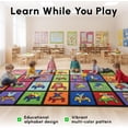 thumbnail image 7 of SAFECASTLE Kids Carpet My ABC Place Alphabet Rug 5'4" x 7'8"– Educational ABC Learning Area Rug – Colorful Classroom Rug for Kids, Toddlers, Preschool, Nursery, Playroom, Daycare & Children’s Bedroom, 7 of 7
